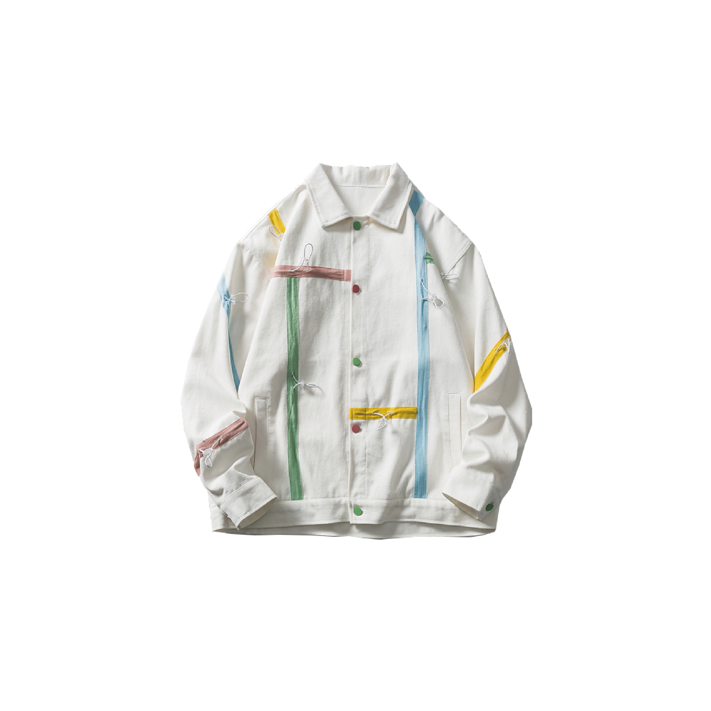 Colorful Ribbon Stitching Jacket