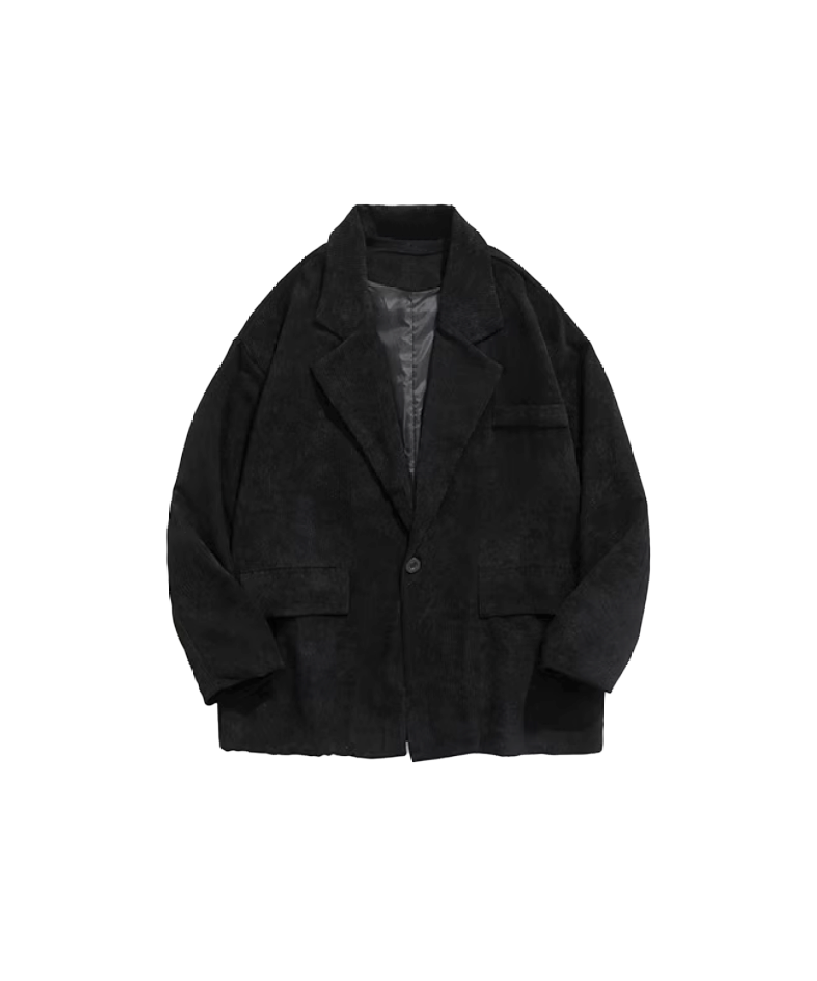 Washed Corduroy Wide Relax Jacket (black OVY Washed Corduroy Wide