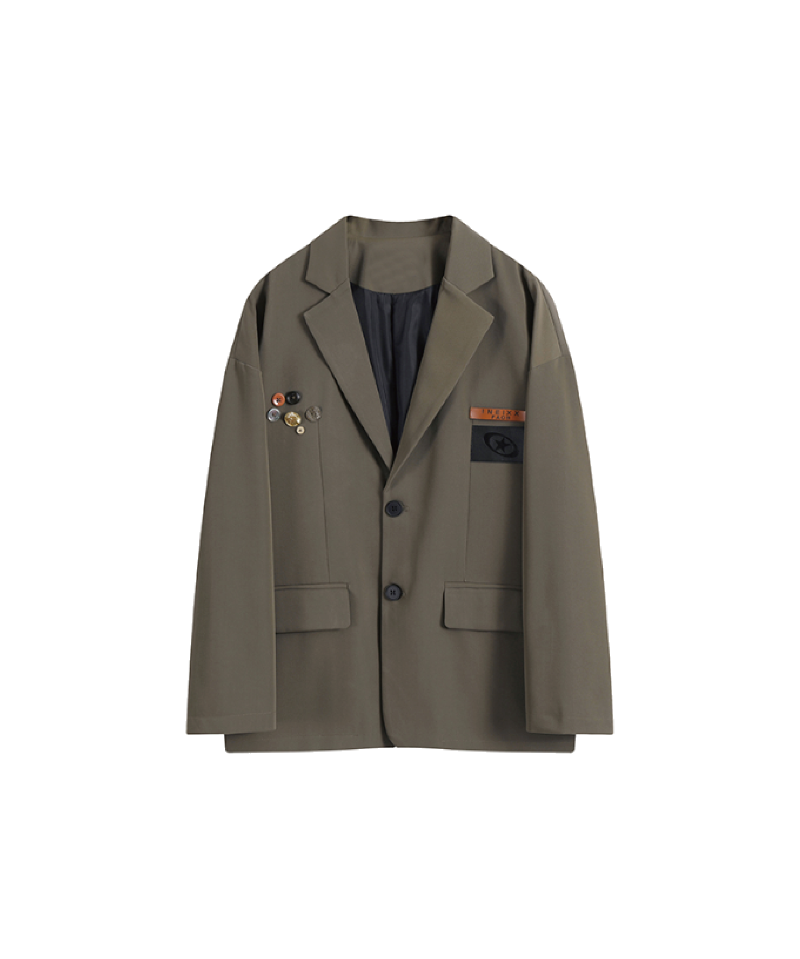 Button Deco Loose Jacket – U:UME