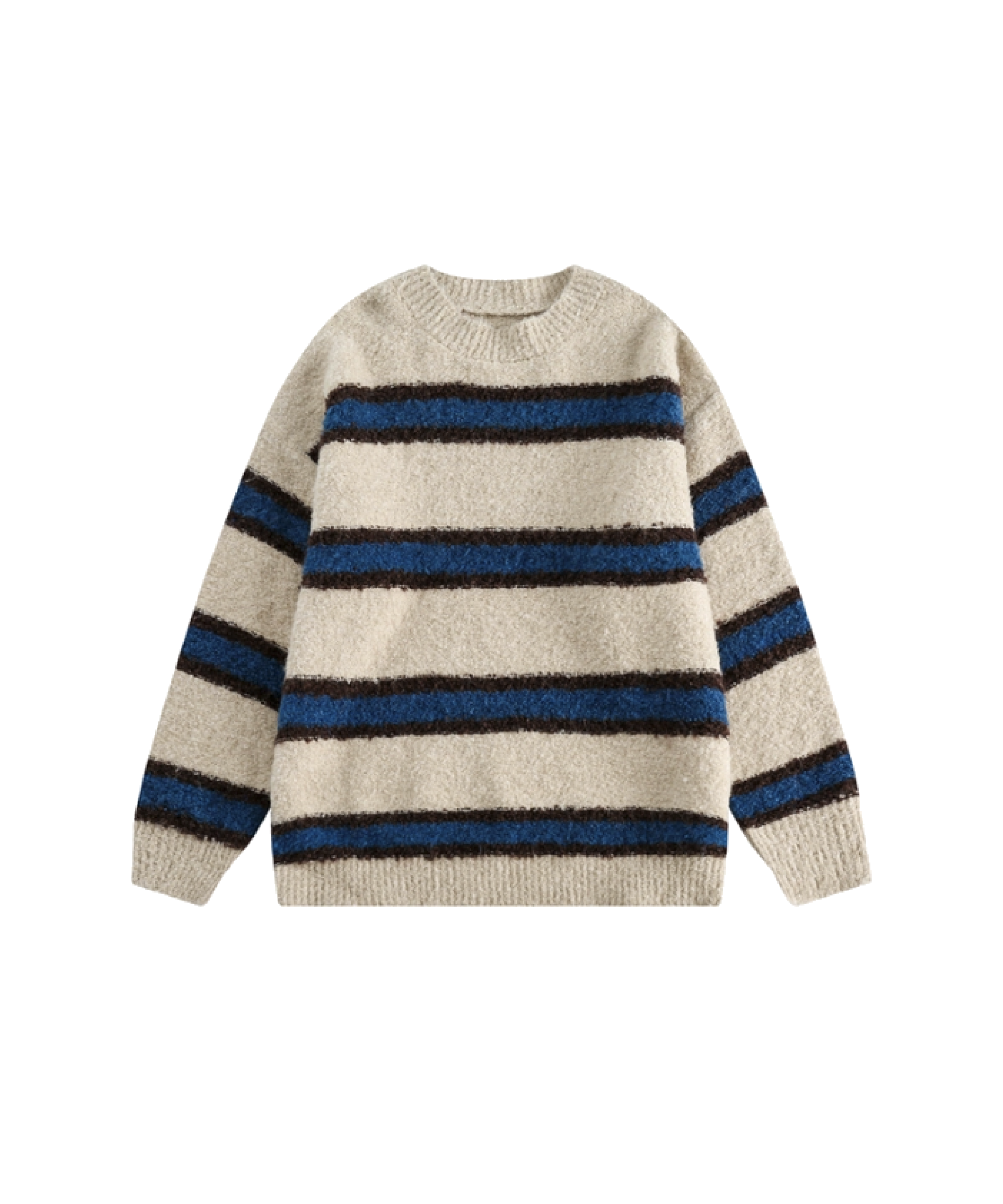 Striped on sale fuzzy sweater