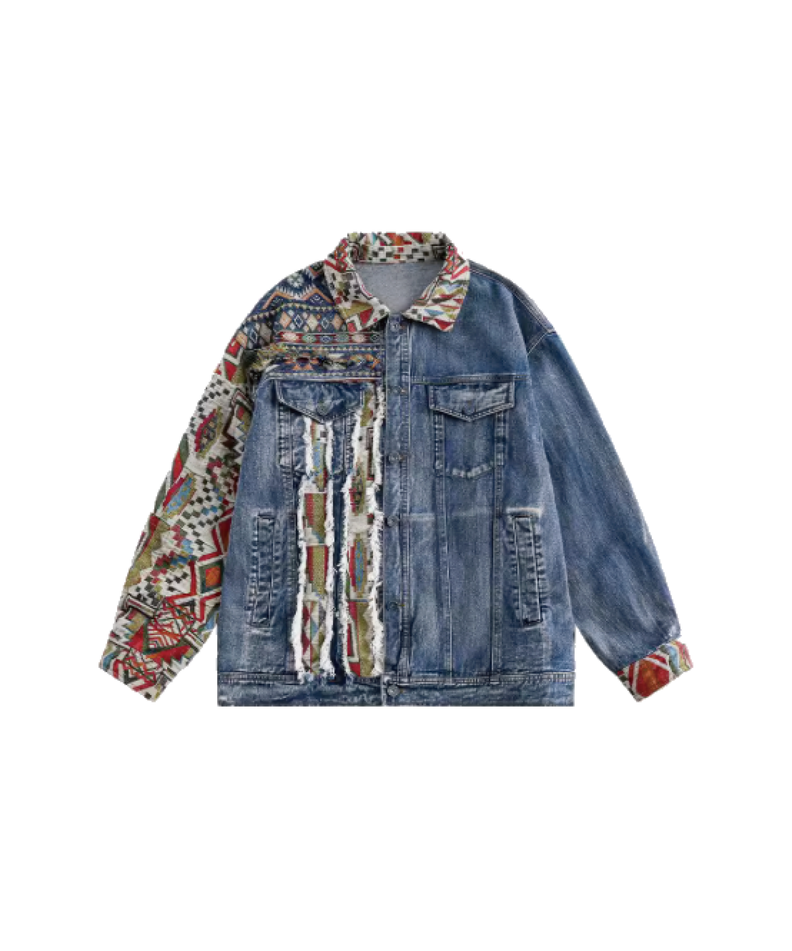 Custom denim sale jacket men