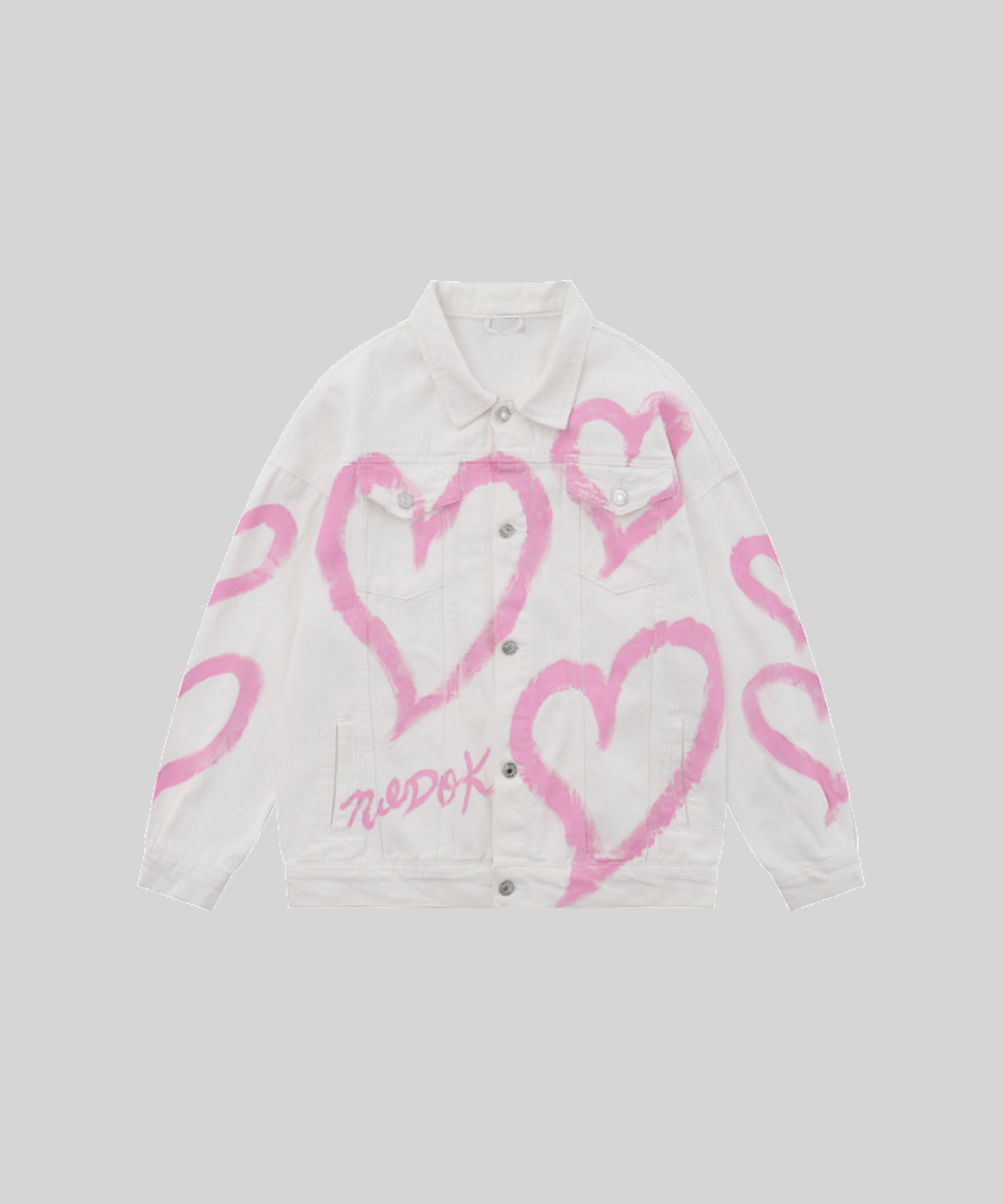 Heart Graffiti Denim Jacket