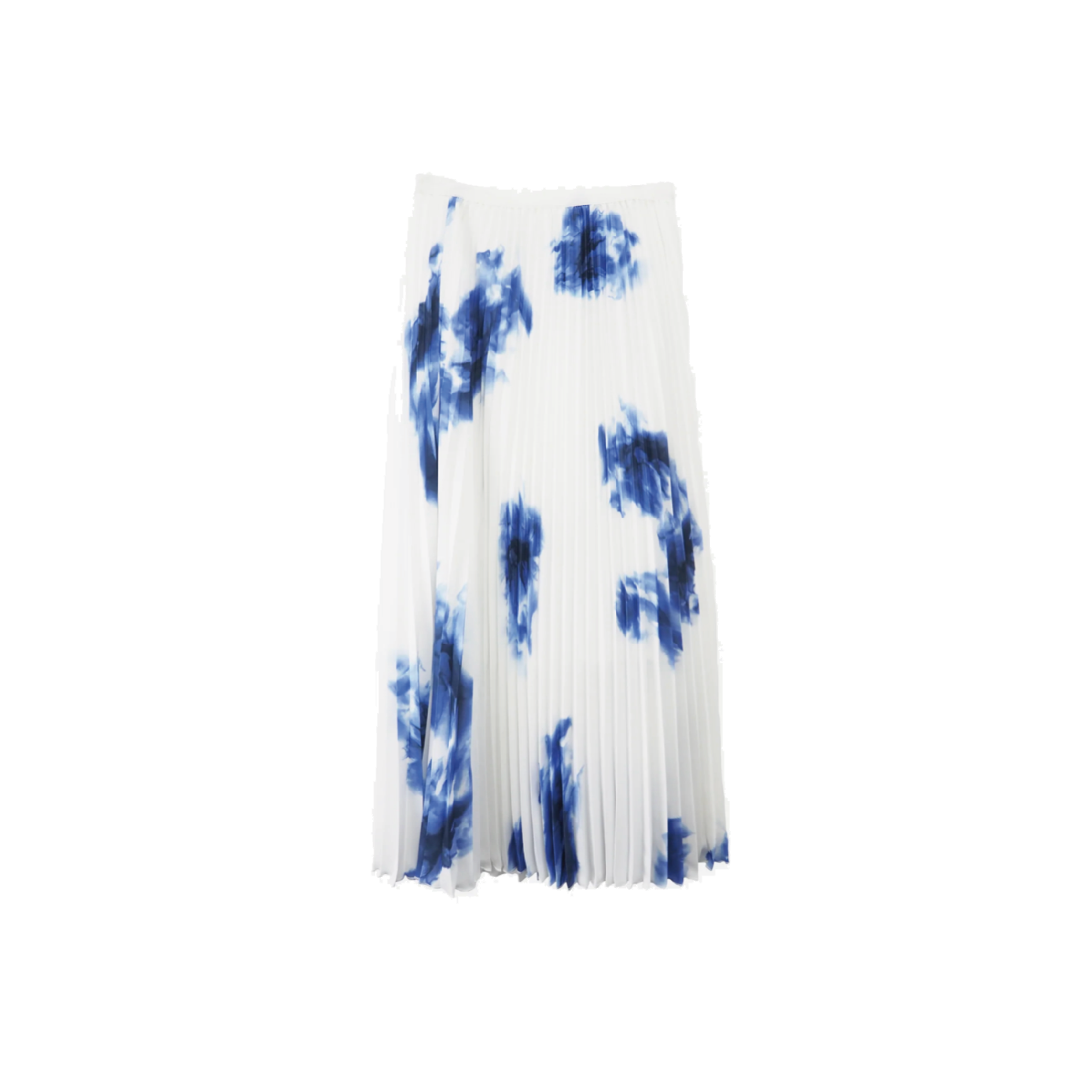 Flower Print Pleats Skirt