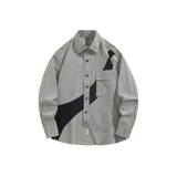 Bi-Color Pocketed Loose Shirt