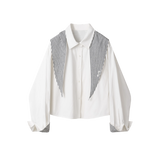 Stripe Docking Shirt With Shawl