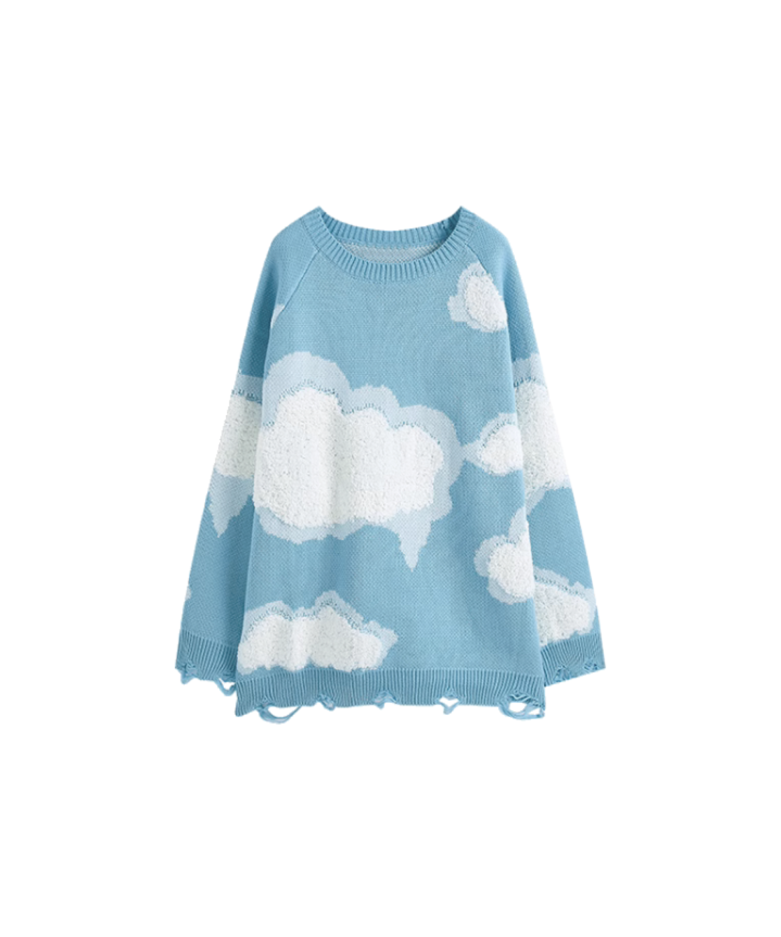 Clouds Fuzzy Pattern Knit
