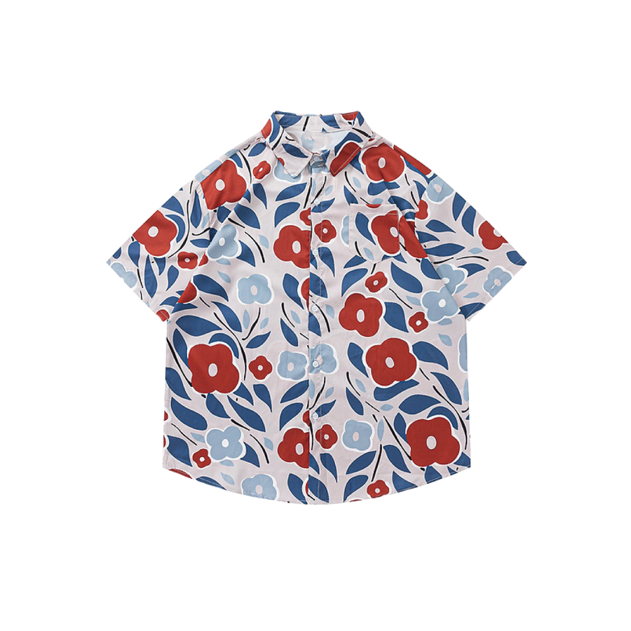 Exotic Flower Print Shirt