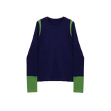Contrast Panel Long Sleeve T