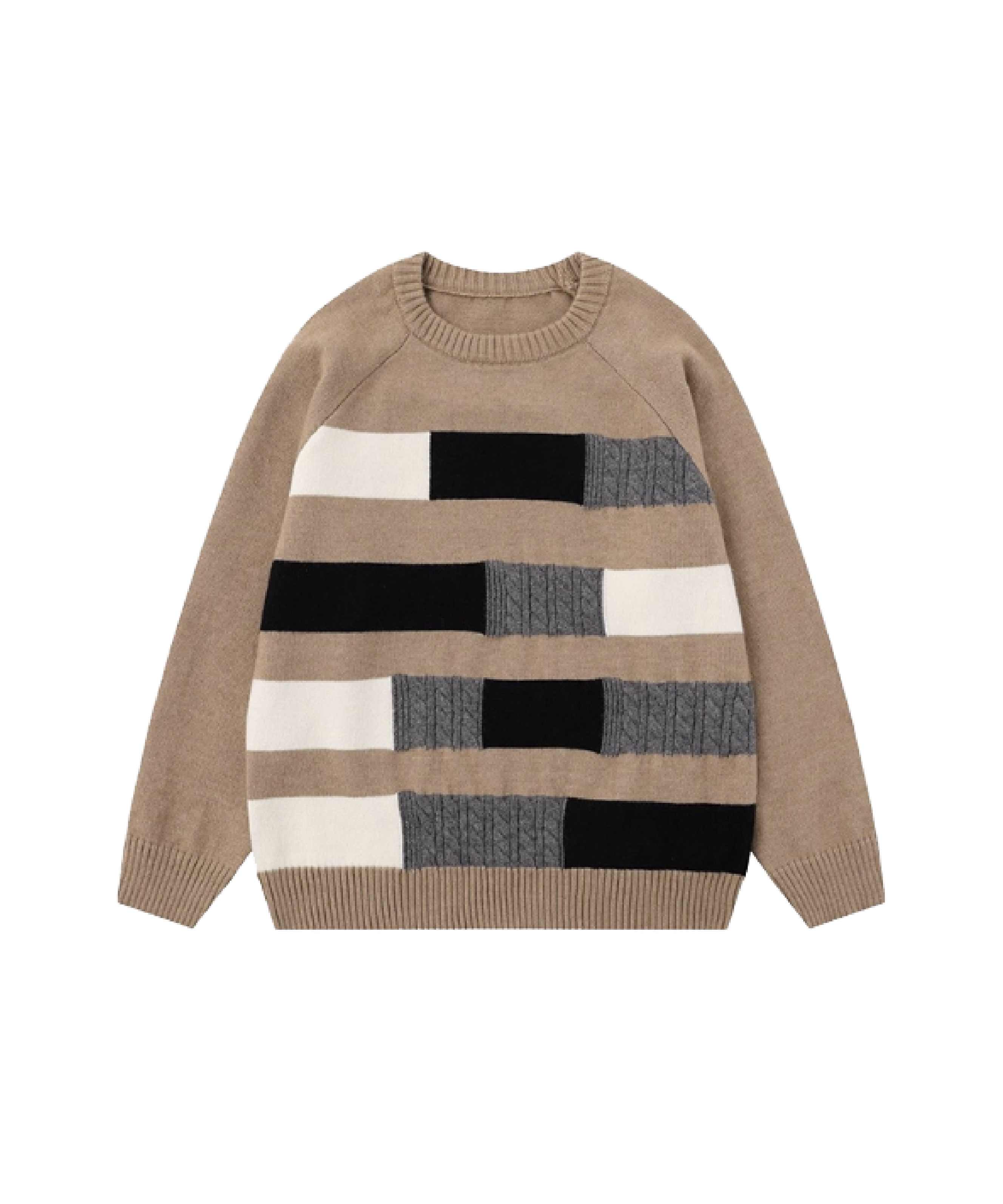 Mix Line Motif Sweater