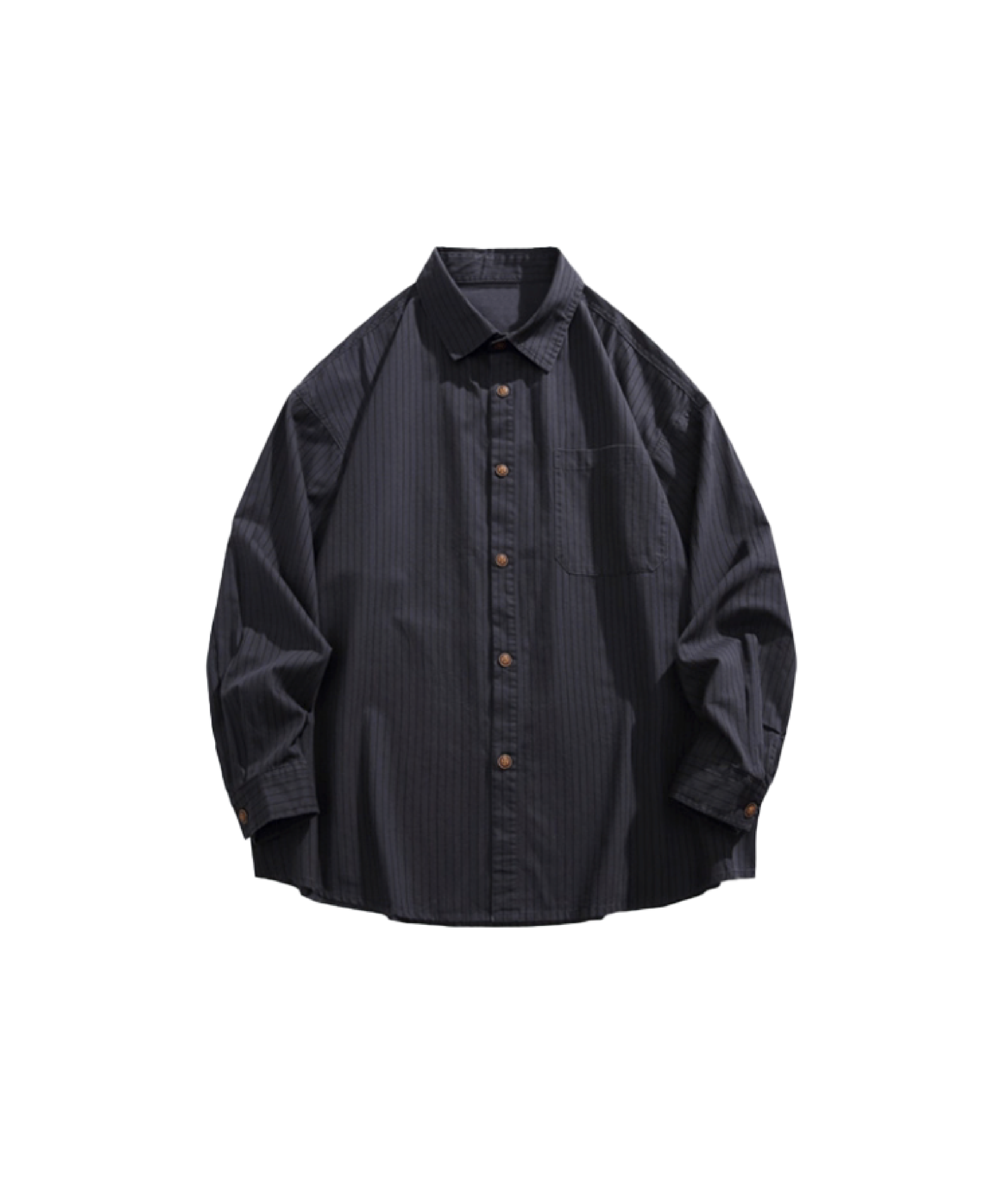 Basic Stripe Button Shirt