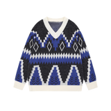 Geomatic Jacquard Pattern Sweater