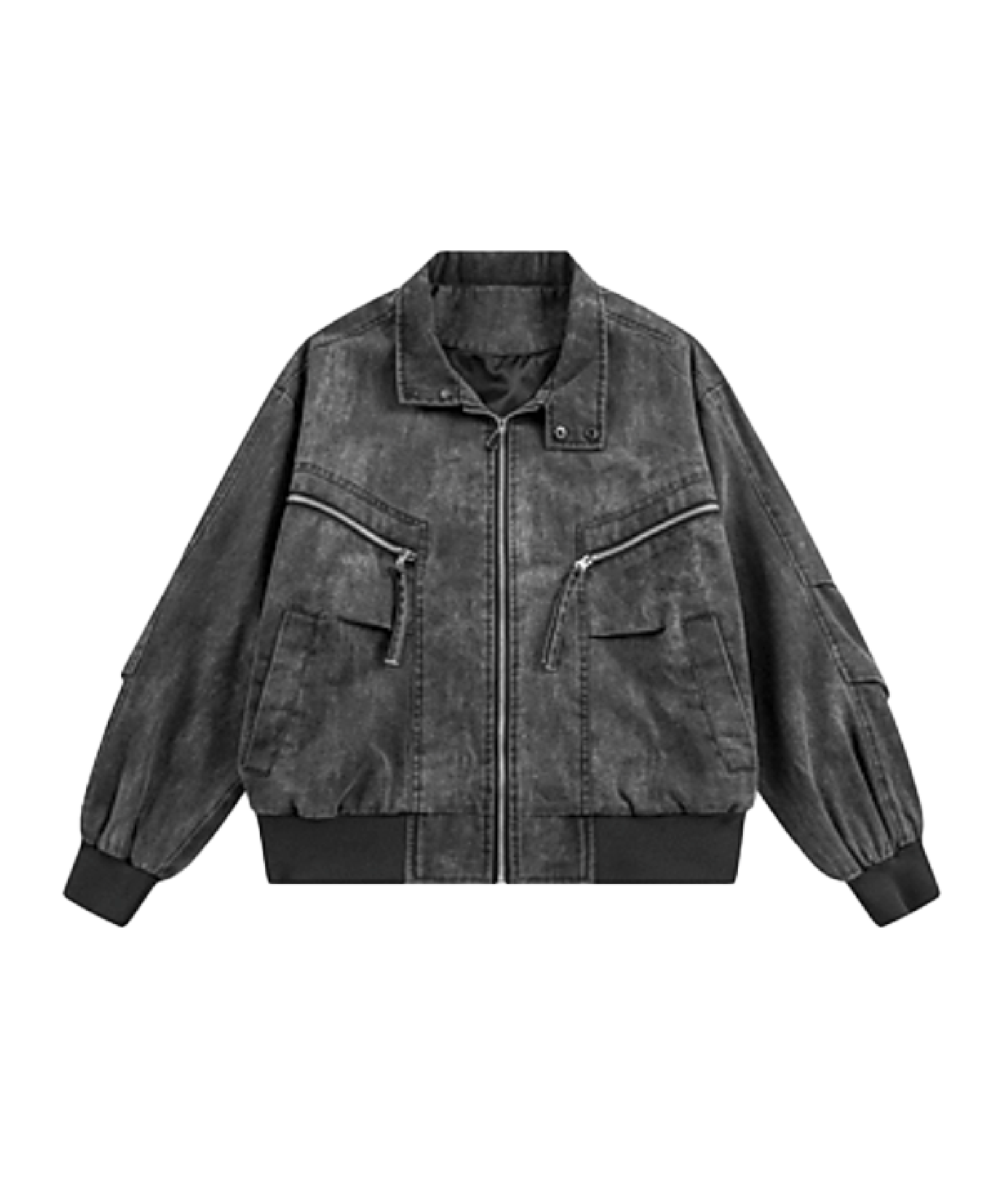 Distressed Denim Pocket Jacket