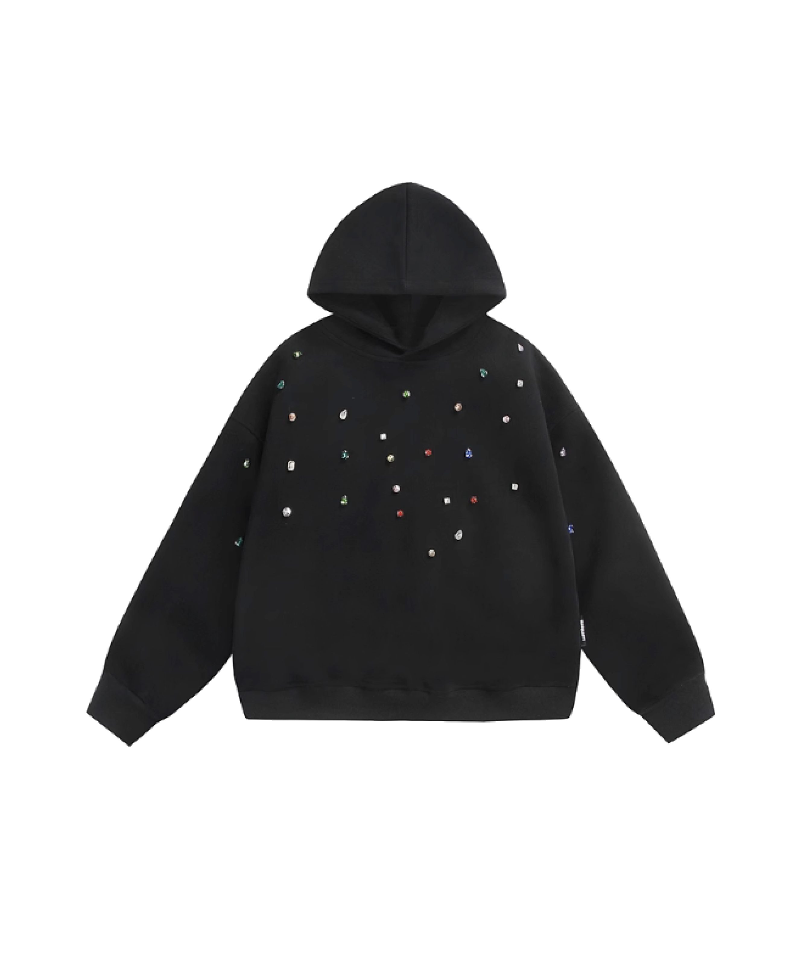 Embossed Zipper Hoodie