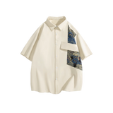 Bear Stitching Unbalance Shirt