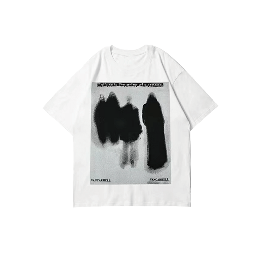 Figure Print Two Tone Shirt