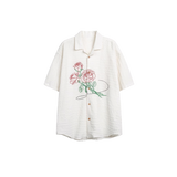 Embroidery Rose Motif Shirt