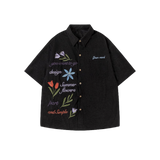 Garden Motif Emboridery Shirt