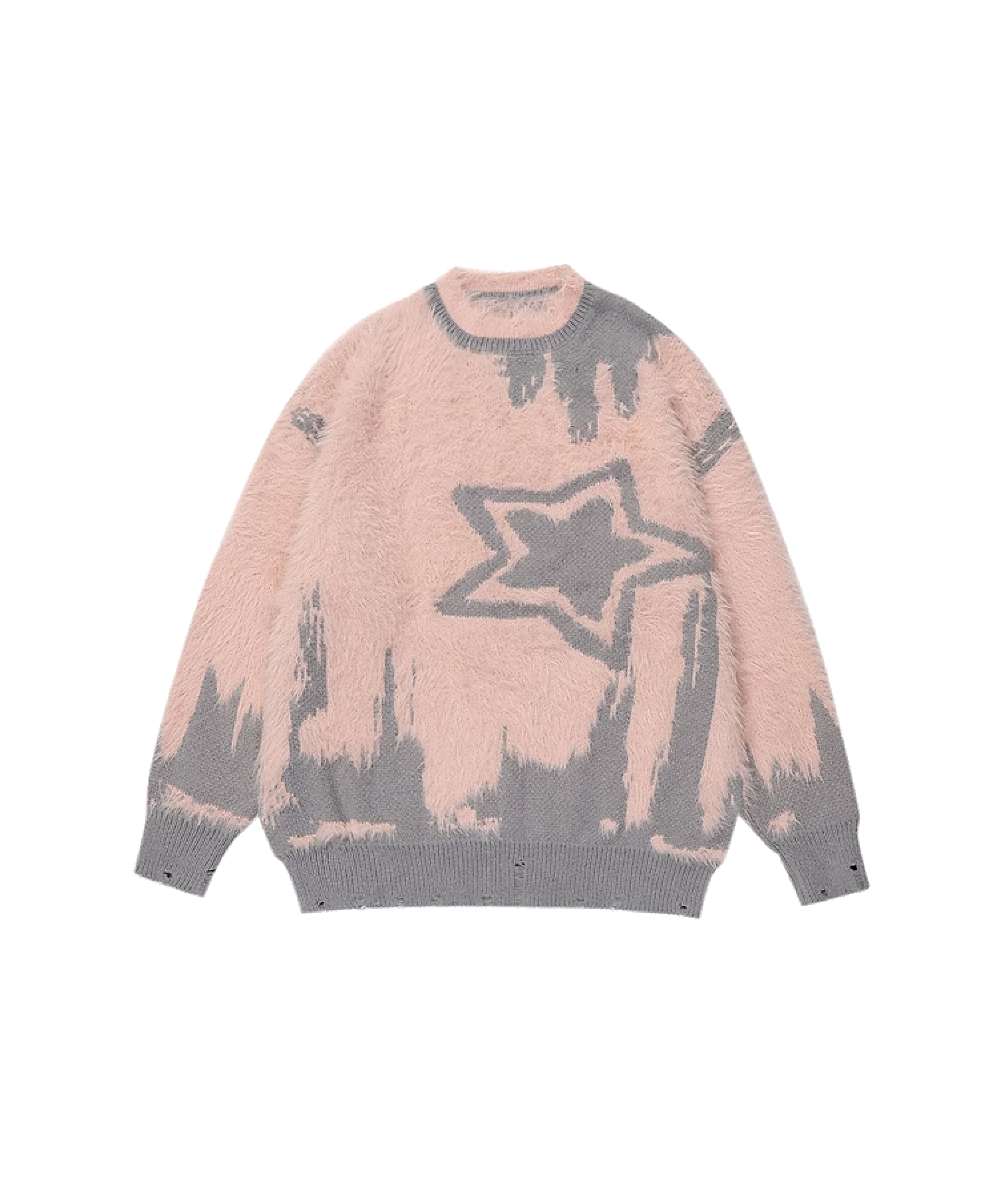 Mohair Star Pattern Sweater