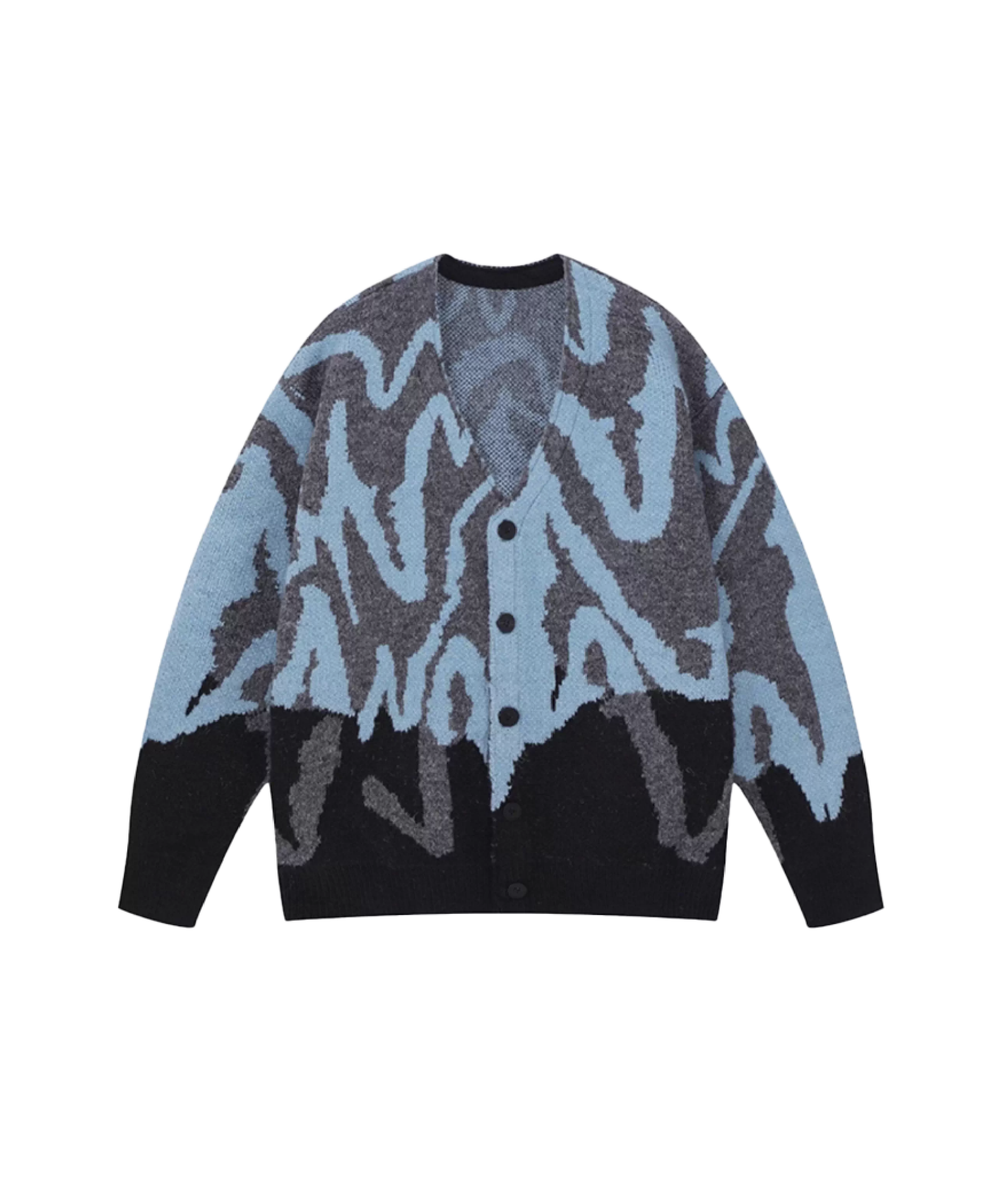 Contrast Color Line Cardigan