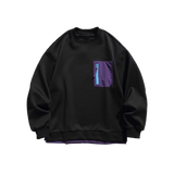 Contrast Color Pocket Sweat