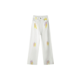 Retro Tye-Dye Denim Pants