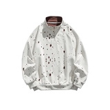 Half Zip Broken Design Sweat