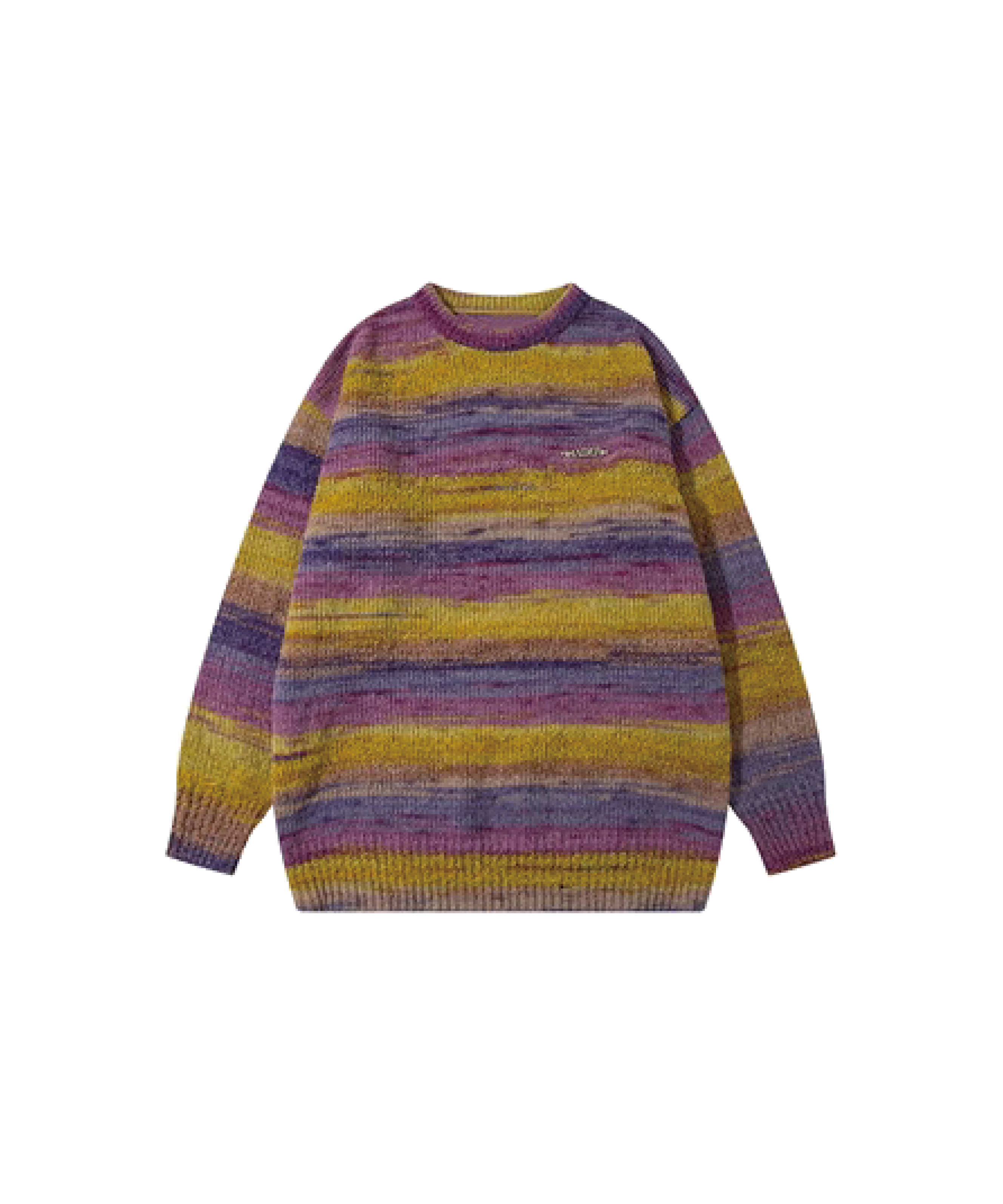 Mix Color Stripe Motif Sweater