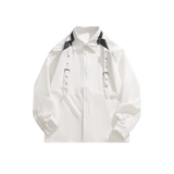 Leather Stitching Belt Shirt