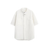 Stand Collar Minimalist Shirt