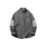 Contrast Sleeve Flannel Shirt