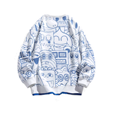 Many Face Print Sweat