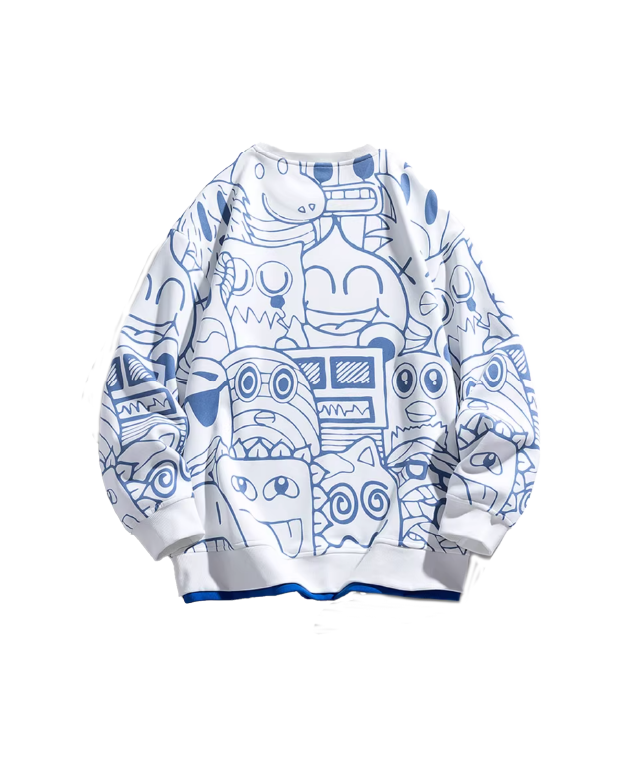 Many Face Print Sweat