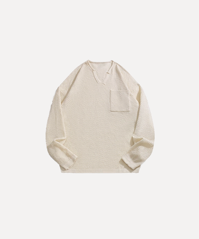 V Neck Sea through Pullover