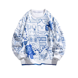 Many Face Print Sweat