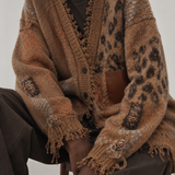 Patchwork Broken Fringe Cardigan