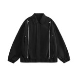 Vintage Double Zip Leather Jacket