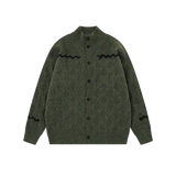 Emboss Wave Jacquard Cardigan