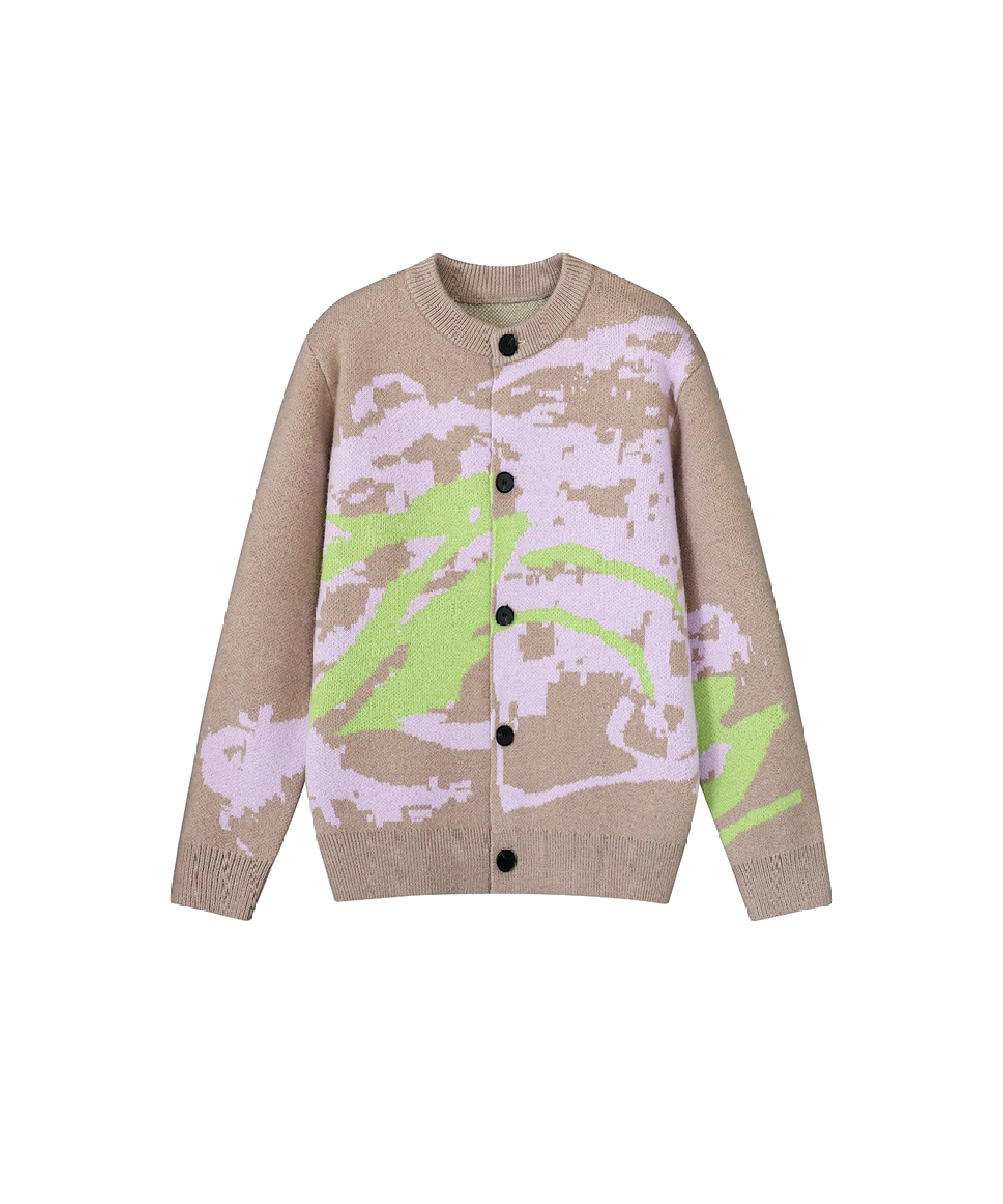 Artistic Graffiti Jacquard Cardigan