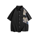 Bear Stitching Unbalance Shirt