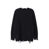 Colored Button Broken Sweater