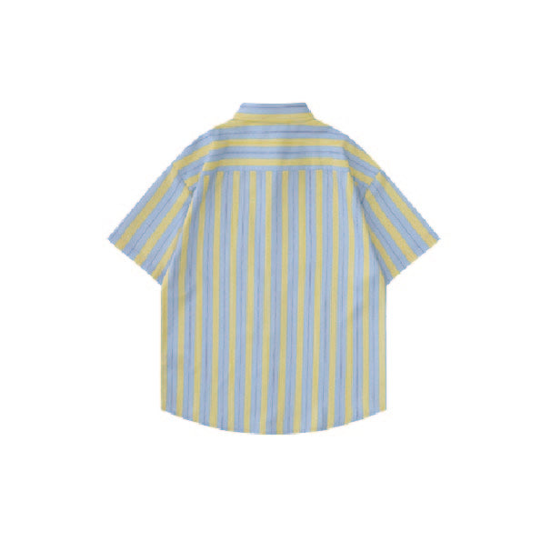 Bicolor Stripe Short Sleeve Shirt