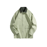 Contrast Corduroy Collar Workwear Jacket