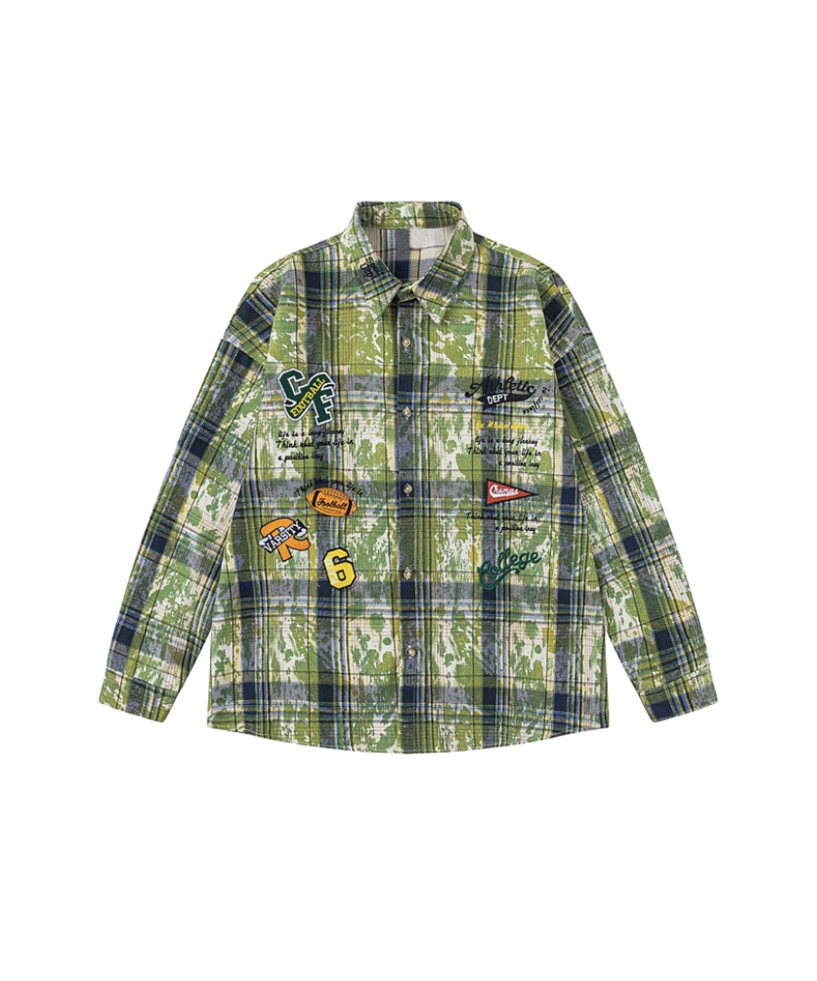 Cheerful Tye-Dye Check Shirt