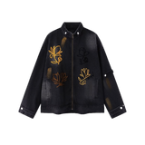 Botanical Embroidery Denim Jacket