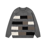 Mix Line Motif Sweater