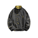 Half Zip Broken Design Sweat