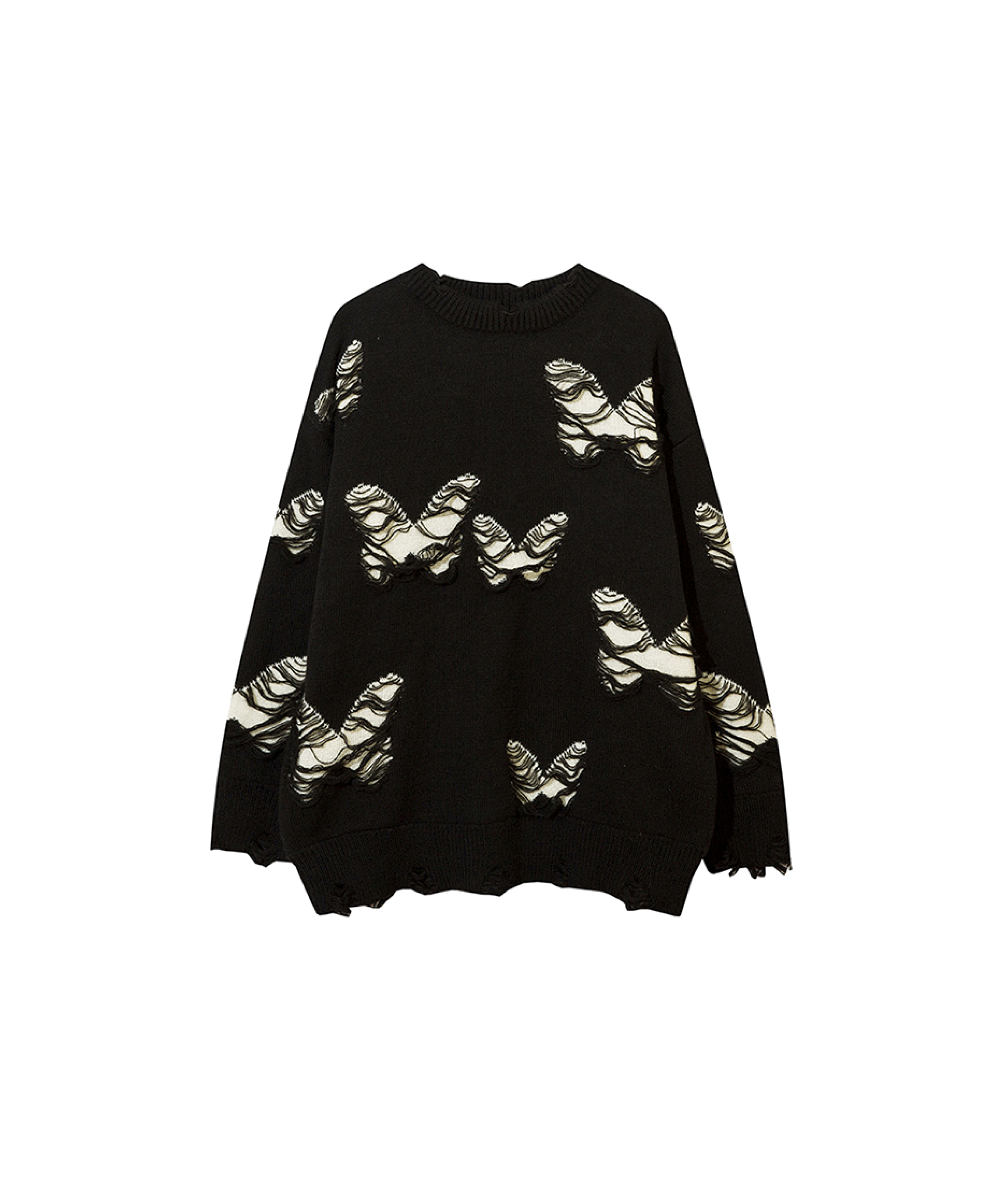 Abstract Pattern Fringe Sweater