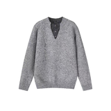 Fake Two Shirt Stitching Sweater