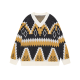 Geomatic Jacquard Pattern Sweater
