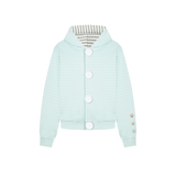 Contrast Button Hoodie